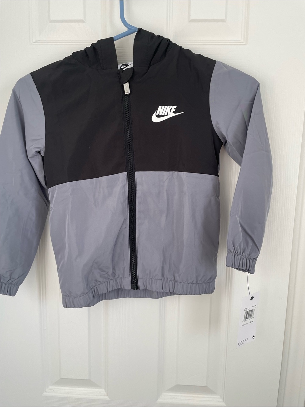 Nike Gray and Black Lightweight Hooded Jacket